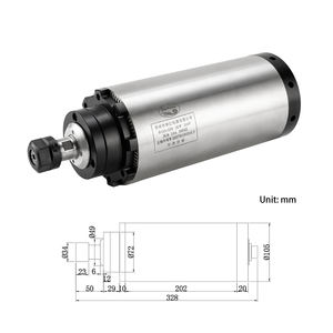 Moteur de broche CNC personnalisé par le fabricant, refroidi par air, 24000 tr/min, 3 kW, 220 V/380 V, pour machine de gravure CNC - Product Image 3