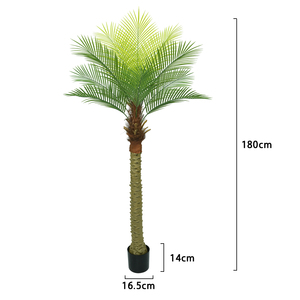 실내 인공 식물 키 큰 가짜 야자수 인공 야자수 집 집 마당 파티오를위한 야외 가짜 나무 인공 분재 - Product Image 6