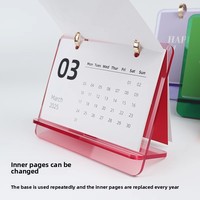 Tableau de calendrier rectangulaire en acrylique translucide coloré, affichage publicitaire minimaliste pour entreprise, plaque en plexiglas personnalisée
