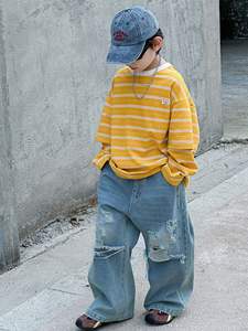 Felpa Sportiva a Maniche Lunghe per Bambini Primavera-Autunno con Motivo a Righe Tie-Dye, Felpa con Cappuccio Trendy <span class=keywords><strong>e</strong></span> Cool Stile Maschile, Felpa Patchwork da Uomo - Product Image 3