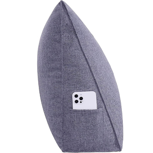 Traversin <span class=keywords><strong>cale</strong></span> lecture dos soutien coussin assis canapé-<span class=keywords><strong>lit</strong></span> rembourré tête de <span class=keywords><strong>lit</strong></span> <span class=keywords><strong>mur</strong></span> canapé dossier Triangle mousse oreiller - Product Image 4