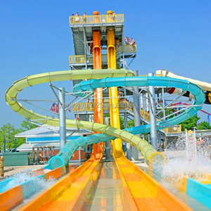 Grand toboggan aquatique, <span class=keywords><strong>piscine</strong></span>, toboggan en fibre de verre, parc aquatique, installations de divertissement - Product Image 5