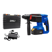 Marteau perforateur sans fil DINLI DL-01H 18V avec batterie au lithium, moteur sans balais, 26 mm, application industrielle pour le béton