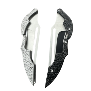 Coltello Tascabile Pieghevole EDC per Campeggio e Autodifesa, Design 2024, Lama Estensibile in Acciaio D2 - Product Image 1