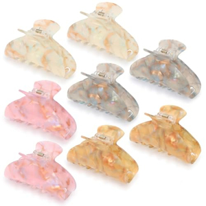 Pince à cheveux minimaliste en acétate de 6,5 cm, polie à la main, en résine brillante, pour cheveux moyens à épais, usage quotidien, décontracté ou professionnel - Product Image 1