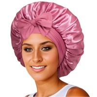 Bonnet de nuit en satin personnalisé pour femmes, bonnet de nuit en polyester avec broderie ou logo sérigraphié, bonnet pour cheveux multicolores