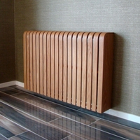 Grille de radiateur moderne en MDF, grande, marron, peinte, en bois, réglable, pour la maison