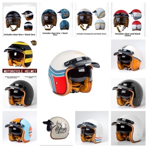 <span class=keywords><strong>Casque</strong></span> de <span class=keywords><strong>moto</strong></span> 3/4, look classique, visière ouverte, vue <span class=keywords><strong>large</strong></span>, visière pour une <span class=keywords><strong>vision</strong></span> périphérique non obstruée, homologué DOT, déverrouillage rapide - Product Image 6
