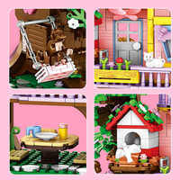 Arbre maison Mini bricolage bloc de construction Kit enfants Landescape cabane dans les arbres Construction jouet ensemble de jeu