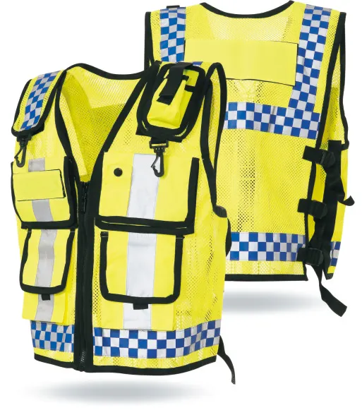 LX an ninh vest làm việc phản chiếu an toàn vest vàng đen đỏ phản chiếu Hi VIS quần áo với túi