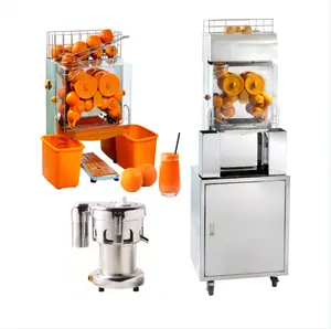 电动工业自动商用新鲜水果橙榨汁机制造机