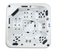 Jacuzzi Exterior Económico para Varias Personas, Bañera de Hidromasaje para Jardín, Patio Trasero, Relajación, Desinfección con Ozono