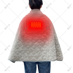 Heated Shawl Quilted Polar <b>Fleece</b> USB Electric Heating <b>Blanket</b> For Hiking Camping Outdoor Cold Proof <b>Wearable</b> Warmth - Product Image 1