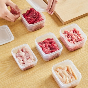 Clear Easy Find <b>Lid</b> Square Food Storage <b>Container</b> for Freezer Microwave and Dishwasher Meat Box - Product Image 2