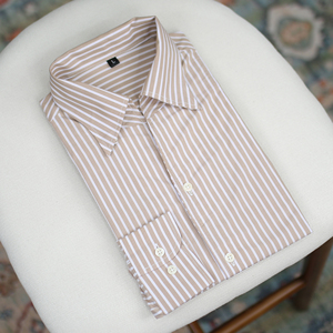 Camicie Eleganti da Uomo a Righe, Camicia Formale Business Casual con Colletto Unico, Manica Lunga, Vestibilità Slim, Camicia di Lusso Premium - Product Image 1