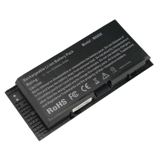 9 Cells 7200mAh Laptop Battery for Dell Precision M6600 M4700 Compatible Battery Model 0TN1K5 312-1176 312-1177 312-1178