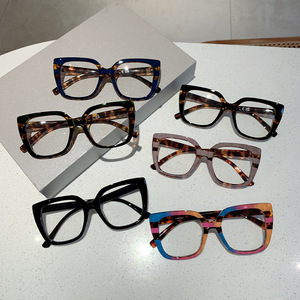 Monture de lunettes optiques carrées colorées vintage Lunettes pour femmes Lunettes de lunettes anti-lumière bleue Monture de lunettes - Product Image 4
