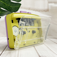 Étui transparent orange personnalisé Lecteur de cassette multifonctionnel avec clip Lecteur audio Walkman Radio FM Enregistreur de cassette Lecteur de cassette