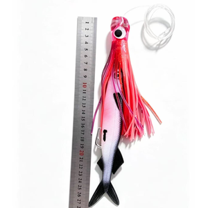 Leurre de pêche Ballyhoo en PVC imprimé, 122g, 10 pouces, pour la pêche en eau salée et la pêche à la ligne, équipé d'hameçons <span class=keywords><strong>VMC</strong></span>, de lignes de 1,2 mm et 1,8 m - Product Image 4