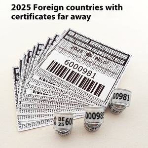 <span class=keywords><strong>2025</strong></span> Buitenlandse Ringcertificaat Duivenenkelring Voor Postduiven Elektronische Merkring Identificatie Vogelbenodigdheden - Product Image 2