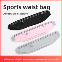 Pochette de téléphone unisexe haut de gamme en nylon imperméable, style ceinture, avec fermeture à cordon, pour la course à pied et les sports de plein air