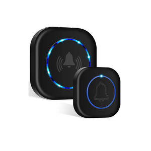 Sonnette <span class=keywords><strong>de</strong></span> porte intelligente sans fil, sonnette électronique avec lumière, volume réglable, rappel d'appel pour personnes âgées, bouton d'urgence, sonnerie - Product Image 1