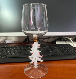 Regalo de <span class=keywords><strong>Navidad</strong></span> 3D árbol de <span class=keywords><strong>Navidad</strong></span> verde cóctel copa de cristal copas de colores copas de champán copa de vino tinto para Bar de fiesta - Product Image 3