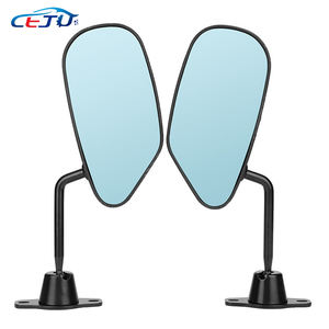 1 Par de Espelhos Retrovisores Universais de Fibra de Carbono Azul para Carros, Estilo <span class=keywords><strong>F1</strong></span>, Espelho Lateral de Corrida com Vidro e Suporte Metálico de Ângulo Amplo - Product Image 4