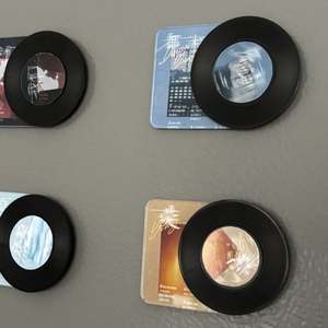 Autocollants de réfrigérateur en acrylique, autocollants de réfrigérateur en vinyle en forme d'étoiles de disques CD, personnalisables - Product Image 3