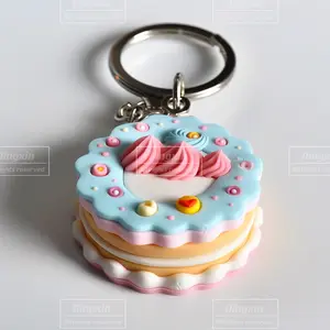 Eco-friendly PVC Keychain 2D 3D Fruit Shape Custom Keyring For Promotional Gifts