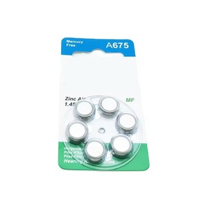 फैक्ट्री pr44 a675 बटन सेल बैटरी जस्ता वायु श्रवण सहायता बैटरी 312 ए 675 675 श्रवण सहायता बैटरी - Product Image 2