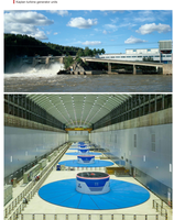 Kaplan Set peralatan Generator turbin 20MV Francis, Unit turbin mesin stasiun penghasil daya hidroelektrik