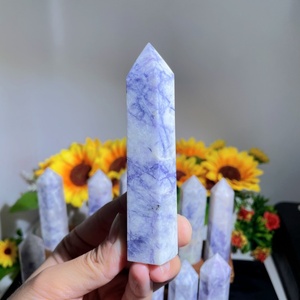 Obelisco de Cristal de Cuarzo <span class=keywords><strong>Crisocola</strong></span> Pulido de Punta Única, Color Pino Púrpura, para Venta al por Mayor, Torre de Cristal para Sanación Reiki, Decoración de Escritorio y Altar, Regalo - Product Image 5