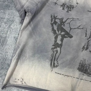 T-Shirt Vintage a Maniche Corte Effetto Vissuto per Uomo, 100% Cotone Lavorato a <span class=keywords><strong>Maglia</strong></span>, Peso Tessuto 300 Grammi, Design Boxy con Stampa <span class=keywords><strong>Ac</strong></span> - Product Image 6