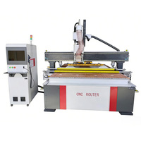 Machine de fabrication de portes ATC 1328/2040, routeur CNC ATC sans poussière pour le nesting, machine de découpe de meubles, machine de gravure sur bois CNC