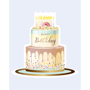 Decoración para Pastel de Cumpleaños Party Love Piata, 53x51cm, Bolsa de 12 Piezas - Product Image 1