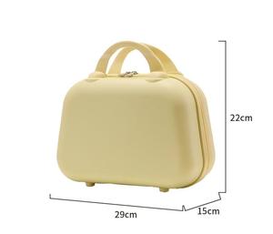 Valise de voyage en ABS rigide de grande capacité écologique de 14 pouces avec fermeture à glissière, organiseur de maquillage portable - Product Image 4