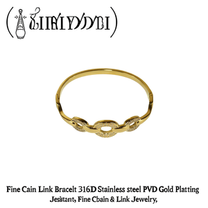 สร้อยข้อมือแบบโซ่เส้นเล็ก สแตนเลสสตีล 316L ชุบทอง PVD ทนทาน เป็นมิตรต่อสิ่งแวดล้อม - Product Image 2
