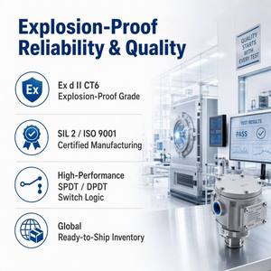 Interruptor a Prueba de Explosiones IP66 de Aluminio Fundido y Acero Inoxidable PK2000X Ex d II CT6 Certificado Industrial 7 4000 - Product Image 6