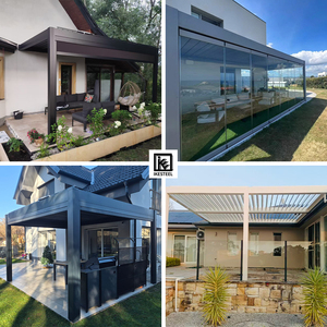 Pérgolas <span class=keywords><strong>de</strong></span> Aleación <span class=keywords><strong>de</strong></span> Aluminio, Cobertizos <span class=keywords><strong>de</strong></span> Almacenamiento, Fácil Montaje, Gazebo Resistente al Viento para Jardín Exterior, Estructura con Recubrimiento en Polvo - Product Image 5