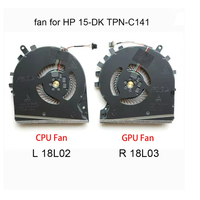 Ventilateurs de refroidissement CPU et GPU pour ordinateur portable de jeu HP Pavilion 15-DK TPN-C141 DK0020 L57170 L56900 001 ND85C16-18L02, radiateur de carte graphique