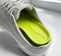 Semelles de sport en silicone super douces, 2 pièces, confortables pour de longues heures, absorption des chocs haute élasticité, anti-transpiration, anti-odeurs