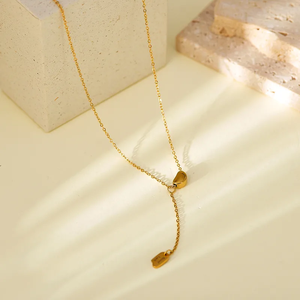 Luxury High End 304 Stainless Steel Geometric Inlaid <b>Moon</b> Star Pendant <b>Necklace</b> For Women With 18K Real Gold Plated Finish - Product Image 6