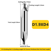 Foret de centrage double embout en carbure de tungstène revêtu AlTiN 60 degrés pour alliage d'aluminium, cuivre, acier inoxydable, acier de moulage