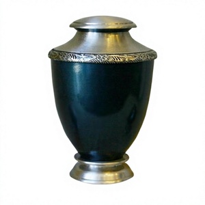 Urna funeraria Urna de cremación para cenizas humanas-Hecho a mano en latón-Adecuado para cementerio - Product Image 1