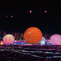 Ballons publicitaires gonflables du système solaire (Lune, Terre, Mars, Saturne) avec lumière LED, planètes gonflables en lévitation
