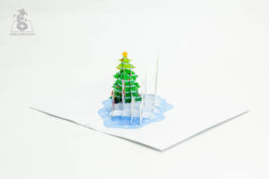 Carte de Noël Pop Up 3D personnalisée Artisanat Cartes de vœux en papier vietnamien pour les vacances Vente en gros - Product Image 4