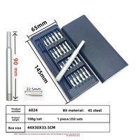 Juego de destornilladores 25 en 1, herramientas manuales de ferretería, brocas de desmontaje, mango de acero al carbono, succión magnética, plástico de alta dureza
