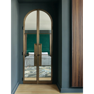 <span class=keywords><strong>Porte</strong></span> a Battente in Ottone Stile Slimline con Arco, <span class=keywords><strong>Porte</strong></span> Interne in Acciaio con Vetro e Griglie per Case - Product Image 5