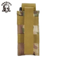Ceinture tactique en nylon 9 mm avec double porte-chargeur et support de lampe torche EDC, étui MOLLE pour armes à feu, accessoires de chasse